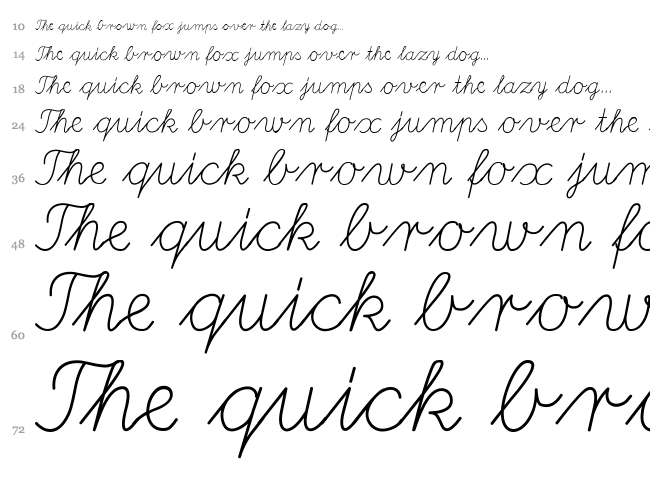 Deutsche Normalschrift font waterfall